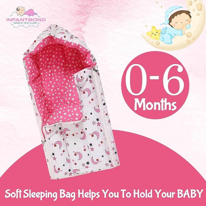 Infantbond Baby Mattress with net | Baby Carry Bag | 4 Pcs Bedding Set | Grey Sprial (0-6 Months) (Full Set)