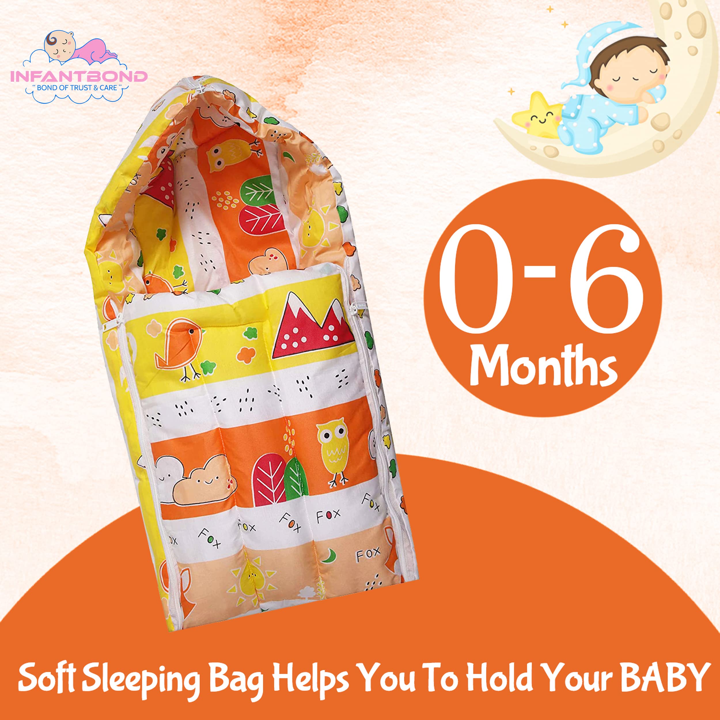 Infantbond Baby Mattress with net | Baby Carry Bag | 4 Pcs Bedding Set | Grey Sprial (0-6 Months) (Full Set)