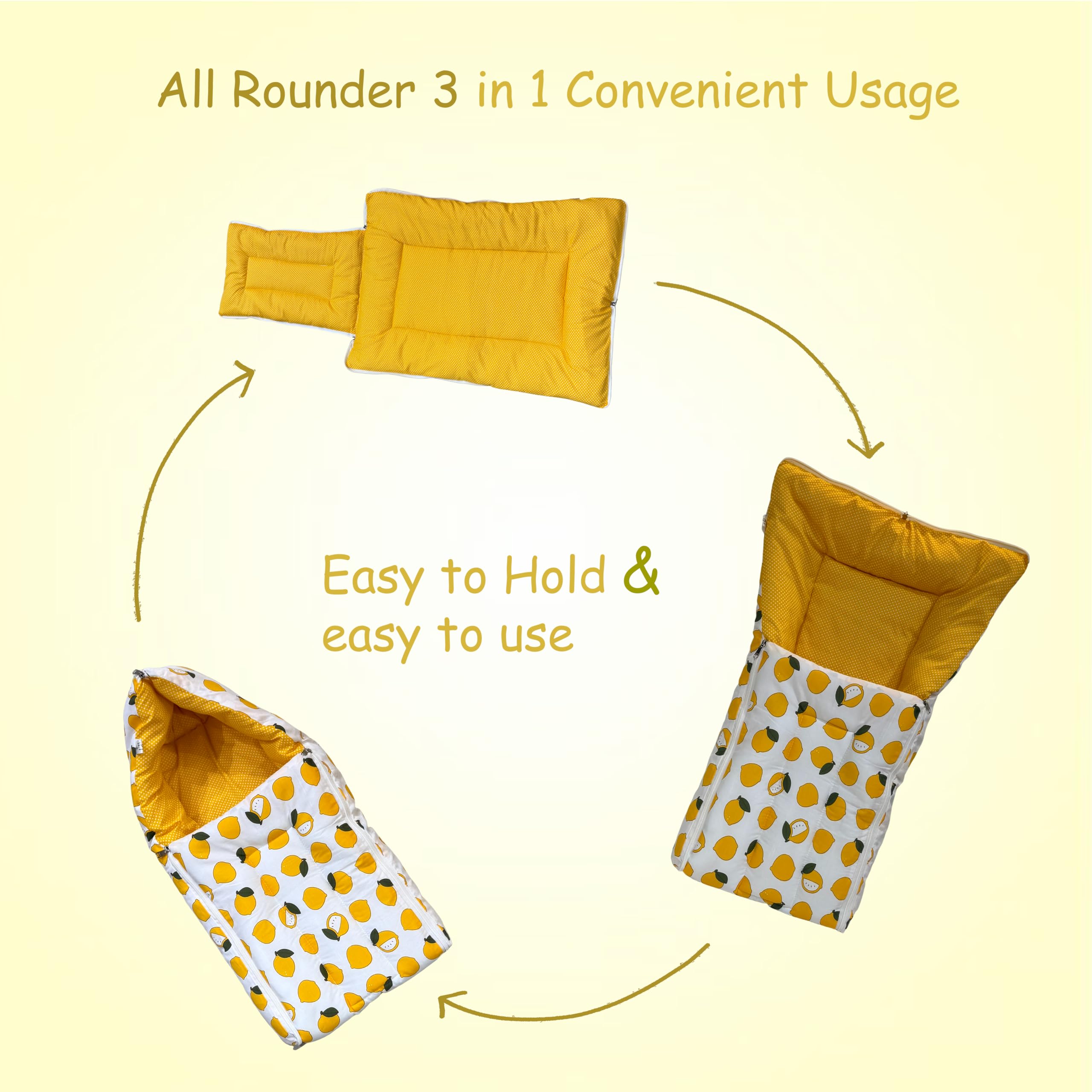 Infantbond Baby Mattress with net | Baby Carry Bag | 4 Pcs Bedding Set | Grey Sprial (0-6 Months) (Full Set)