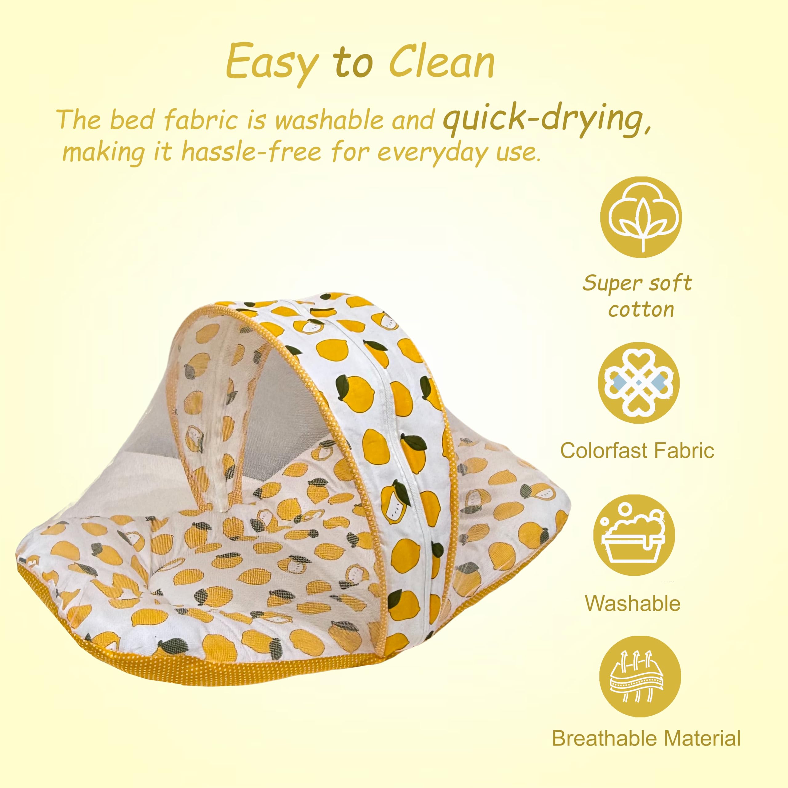 Infantbond Baby Mattress with net | Baby Carry Bag | 4 Pcs Bedding Set | Grey Sprial (0-6 Months) (Full Set)